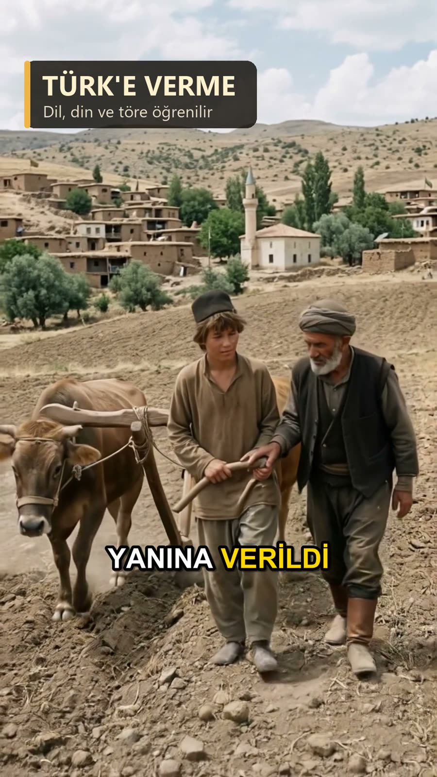 Dede ve torunu, bir Anadolu köyünde